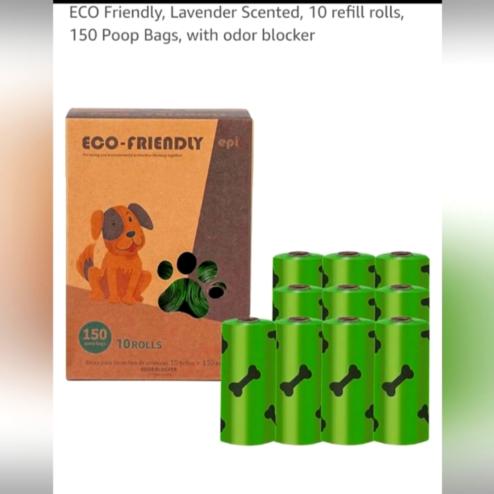 Eco Friendly Lavender Scented Pet Waste Bags *10 boxes* 1500 bags